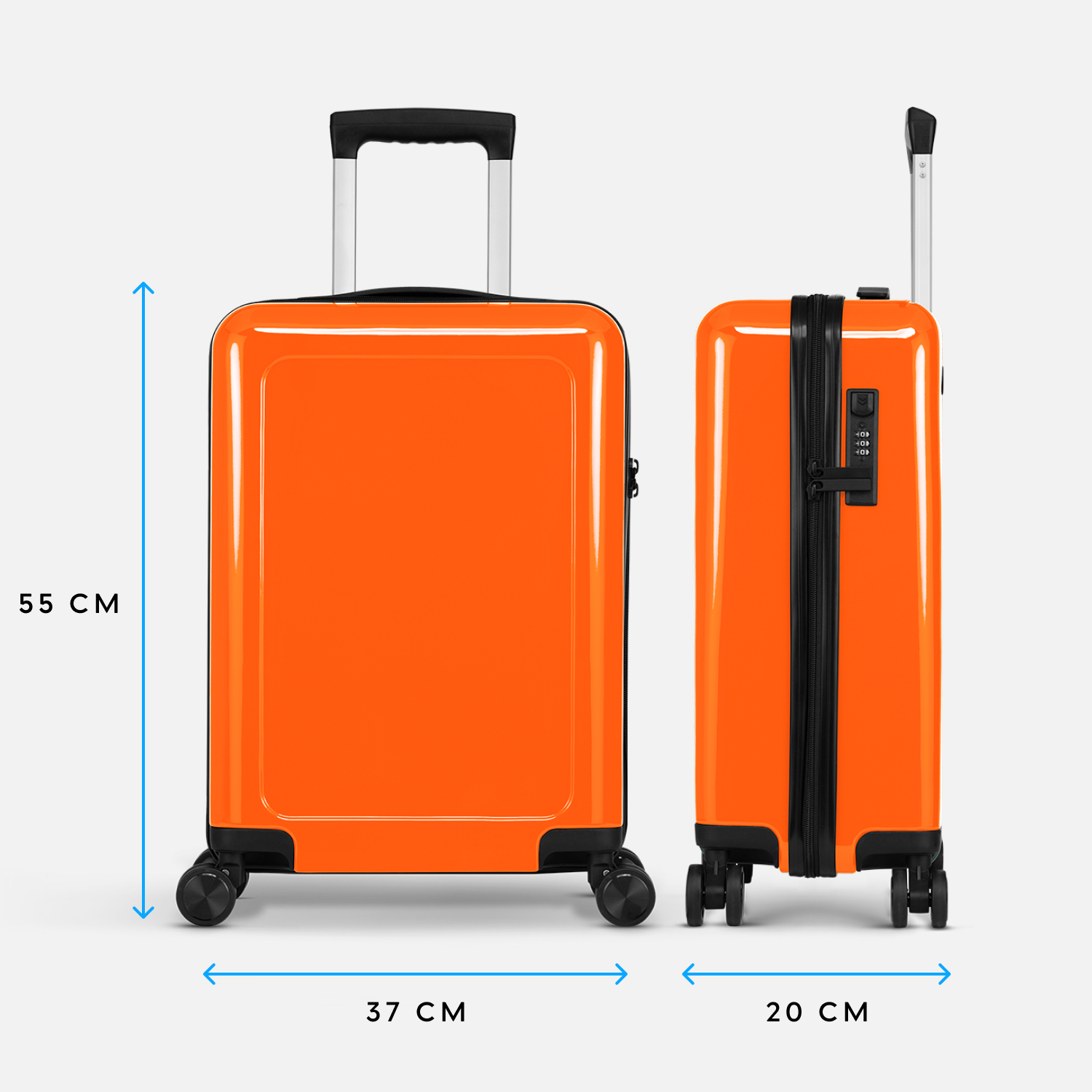 Handgepäckkoffer - 55 cm - Orange - Muster